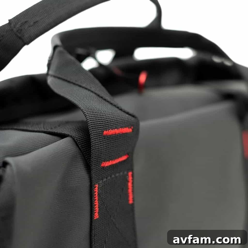 Another view of the Pangolin Tool Roll's interior, highlighting the quality of materials and stitching.