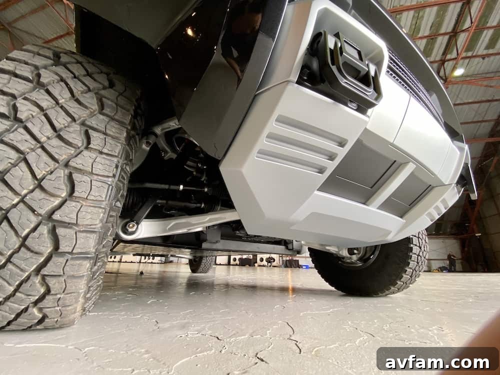 Detailed shot of the GMC Hummer EV's exterior badging and details.