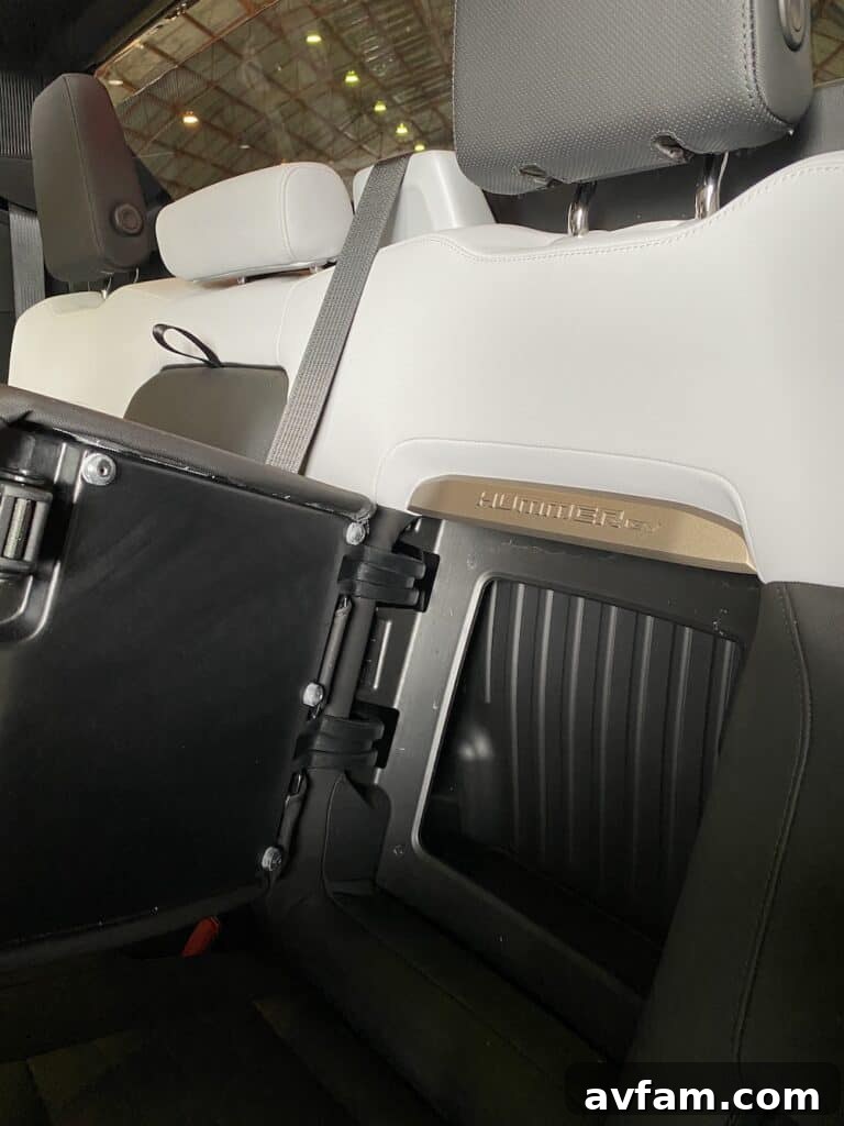 The Hummer EV's steering wheel and digital gauge cluster.