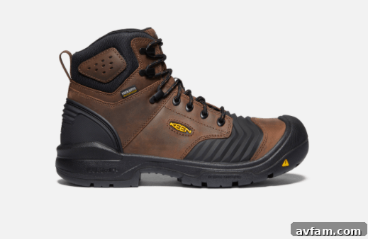 Keen Portland work boot with unique bellows