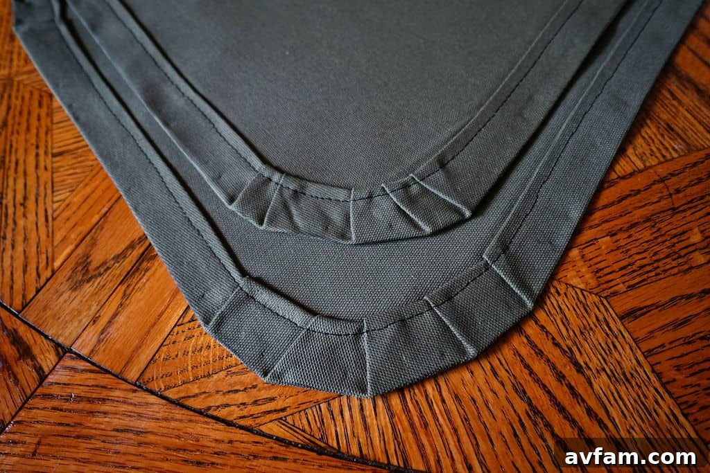 Close-up of a waxed canvas cover, showing the texture and finish.