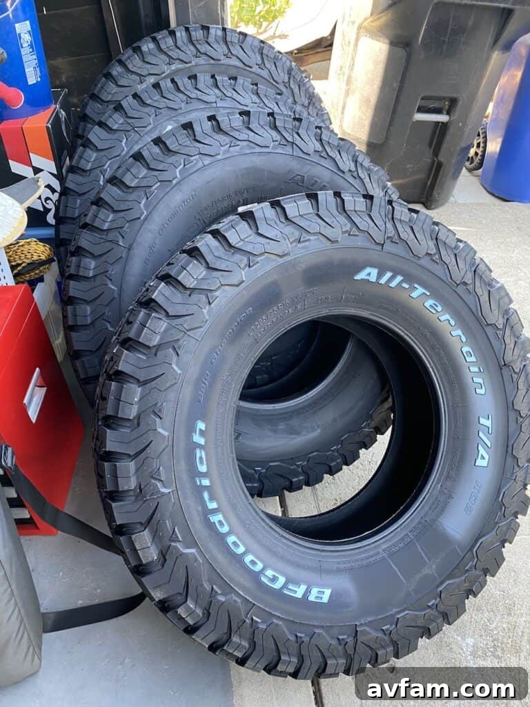 Vehicle with BFGoodrich KM3 tires on a challenging rocky trail