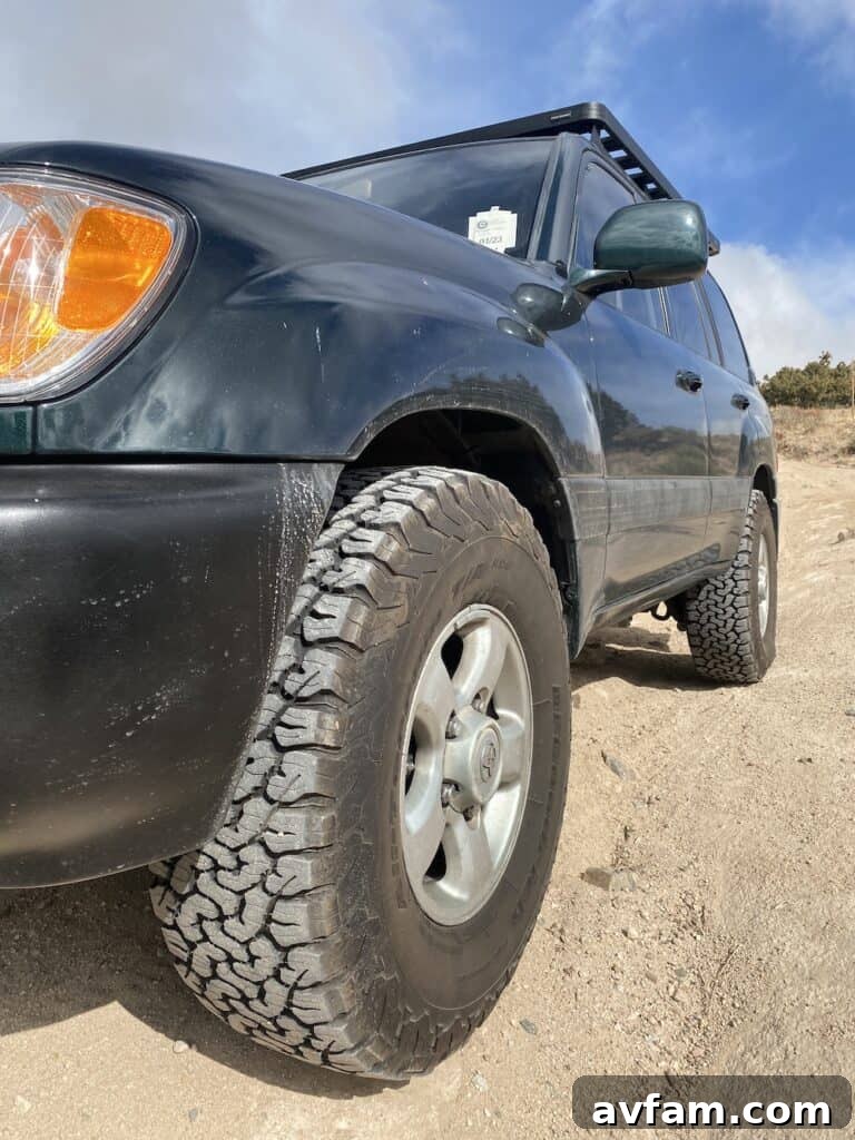 Overland truck equipped with BFGoodrich KO2 tires and camping gear