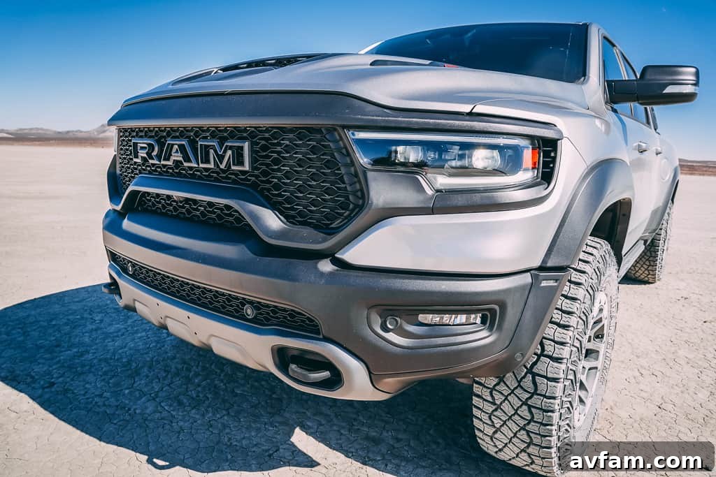 TRX Dashboard Vents Ram TRX interior, focusing on the dashboard details and air vents.