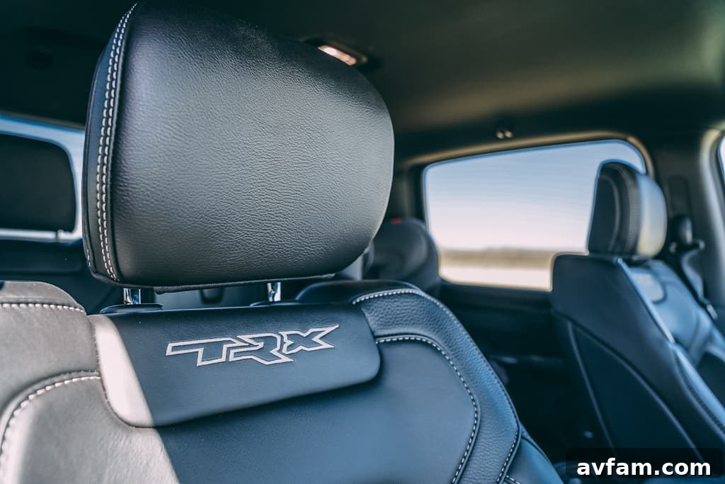 TRX Climate Controls Ram TRX interior, focusing on the climate controls and physical buttons.
