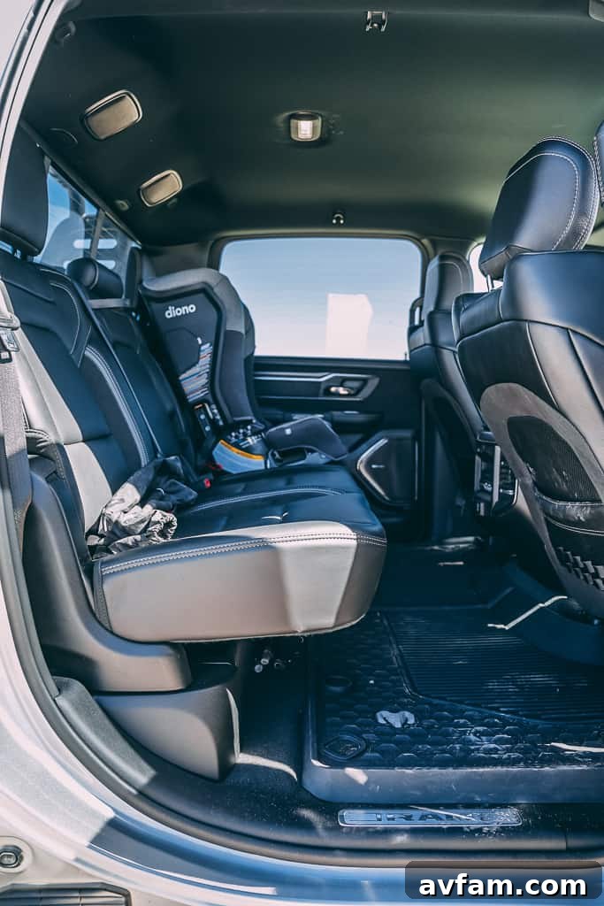 TRX Center Console Ram TRX interior, focusing on the center console and cup holders.