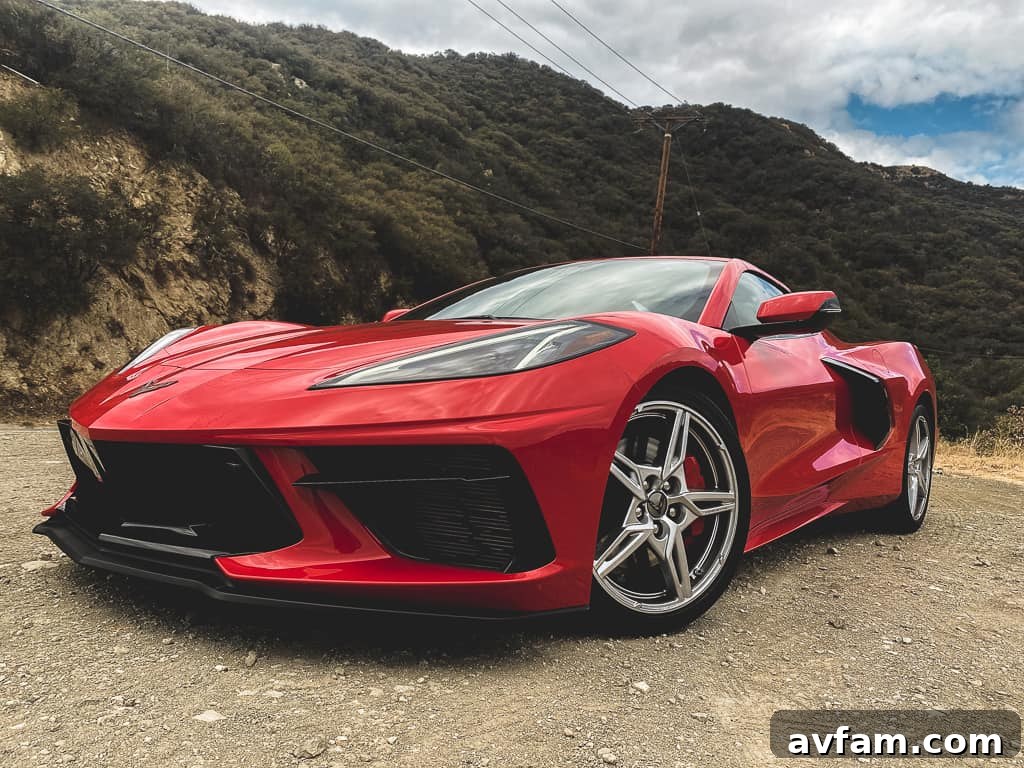 The aggressive front grille and air intakes of the C8 Convertible, designed for optimal cooling and aerodynamics.