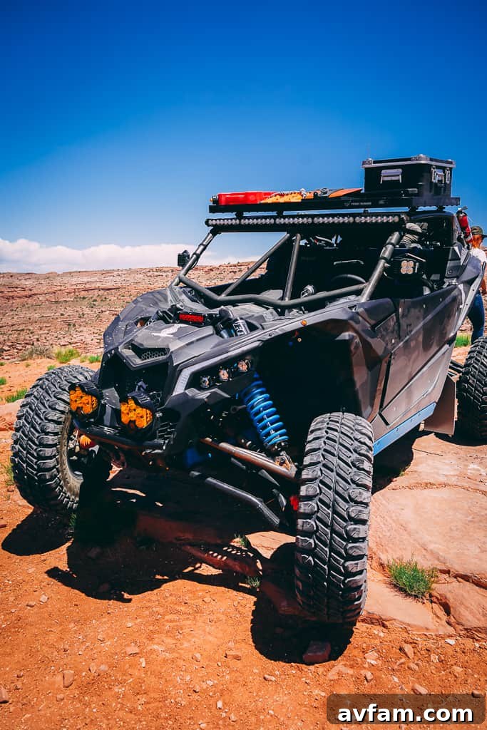 can-am maverick x3 side by side exploring Moab slickrock