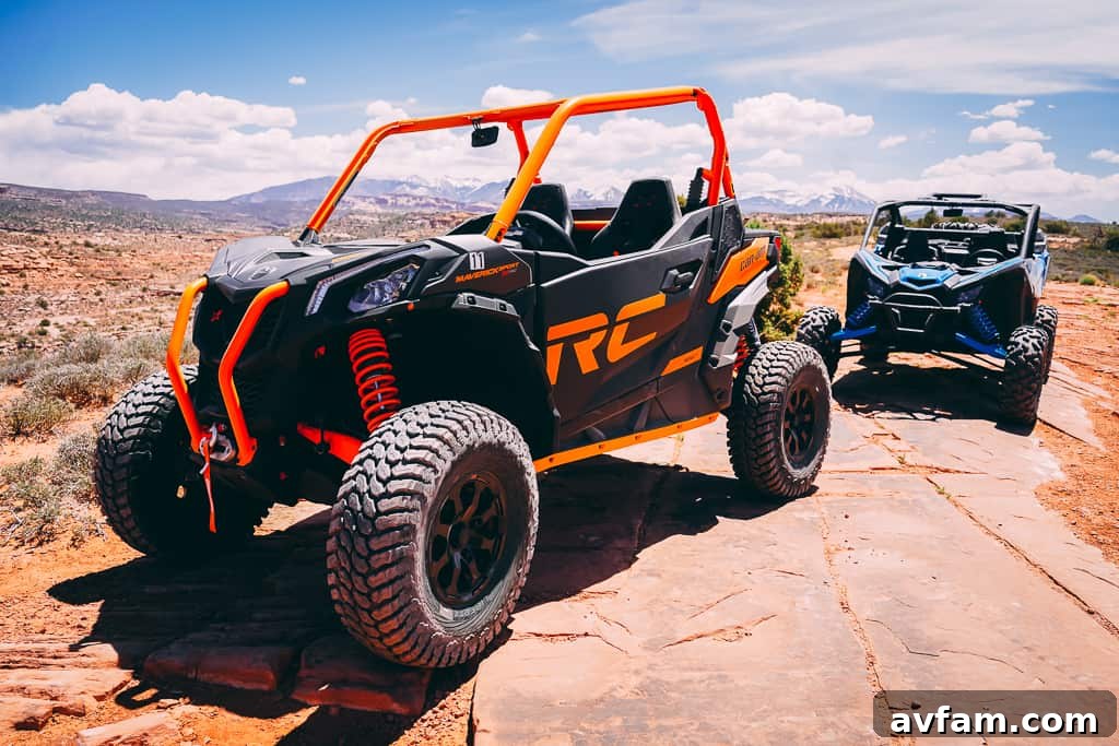 stock can-am maverick x3 on moab trail