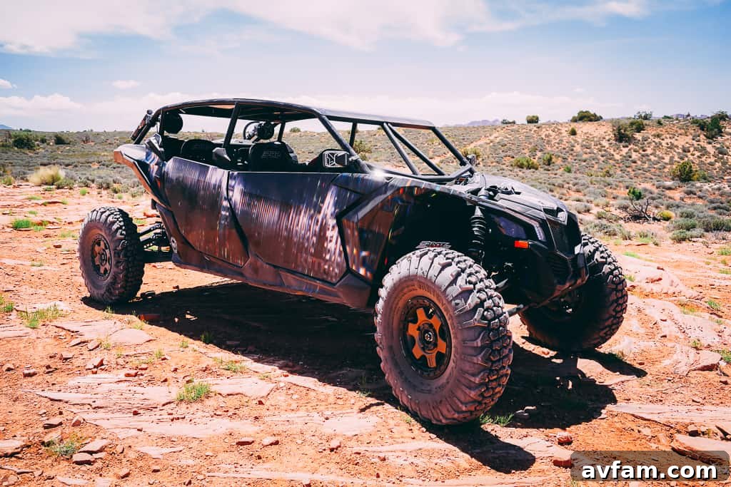 can-am maverick x3 on a steep Moab incline