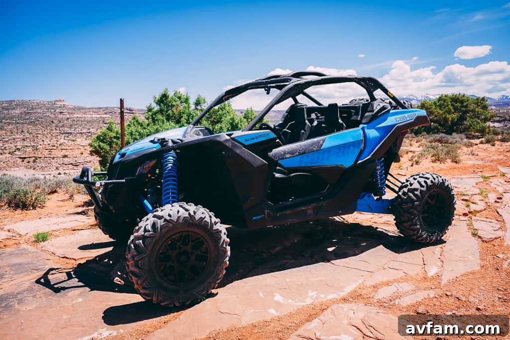 father and son in Can-Am Maverick X3
