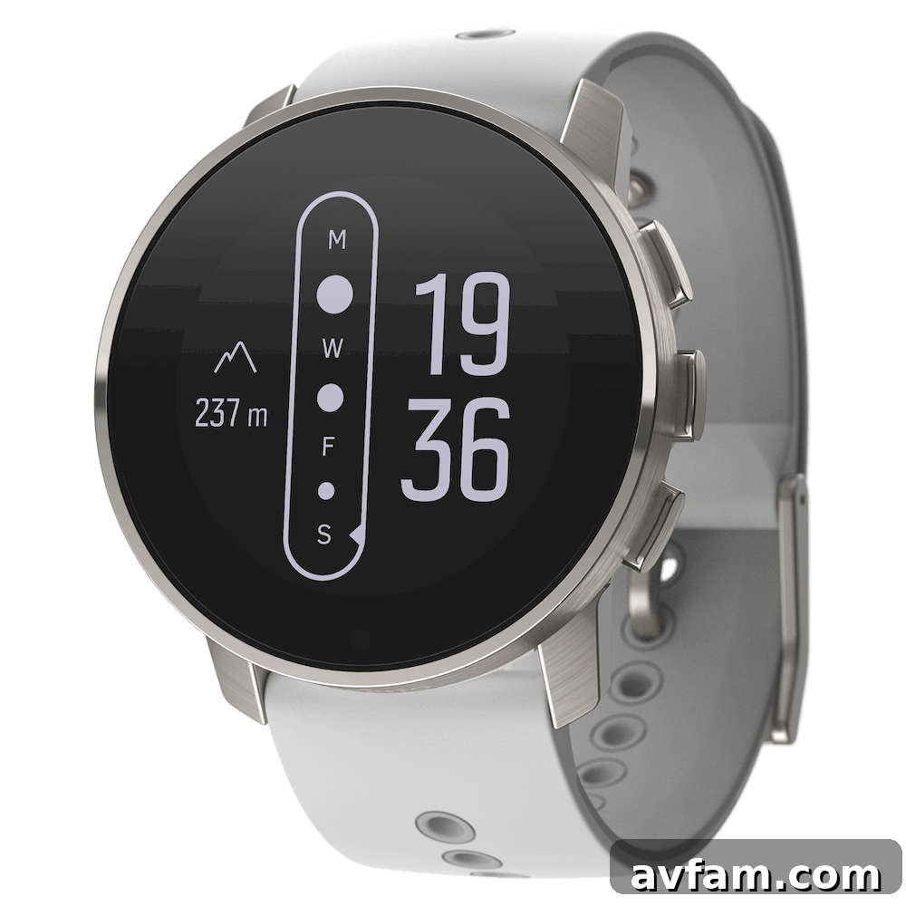 The Suunto 9 Peak worn on a wrist, highlighting its incredibly thin and lightweight profile for optimal comfort.