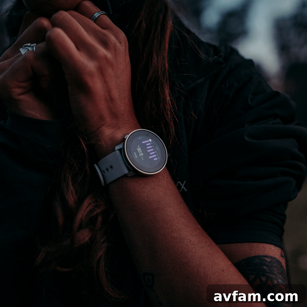 Suunto 9 Peak sports watch displayed on a rough, natural surface, emphasizing its ruggedness and outdoor readiness.