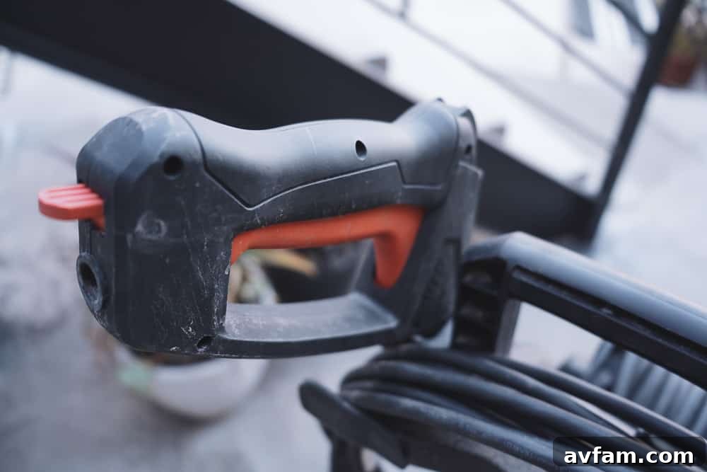 The STIHL RE 110 Plus unit, showcasing its compact and stable design.