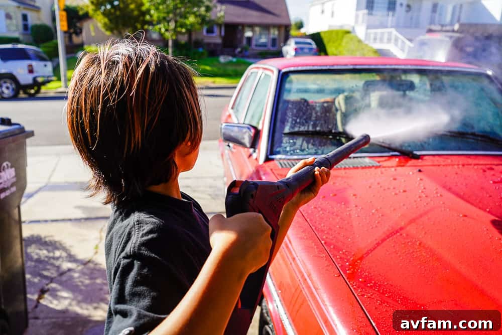 Specialized wash brush attachment for vehicle cleaning, designed for gentle and effective use.