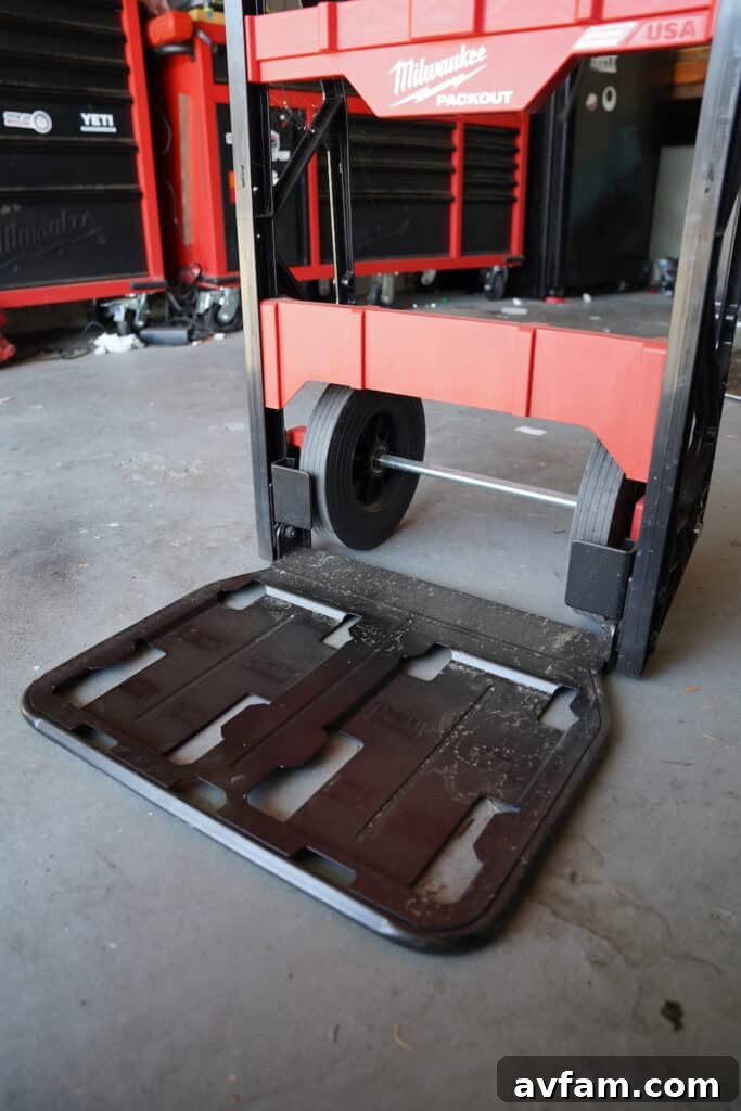 Milwaukee Packout Utility Cart loaded with various Packout boxes