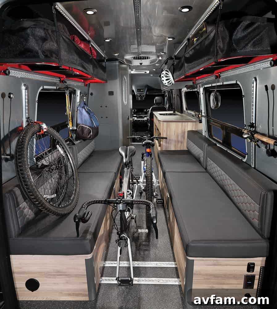 Airstream Interstate 24X floor plan showing bed configuration.