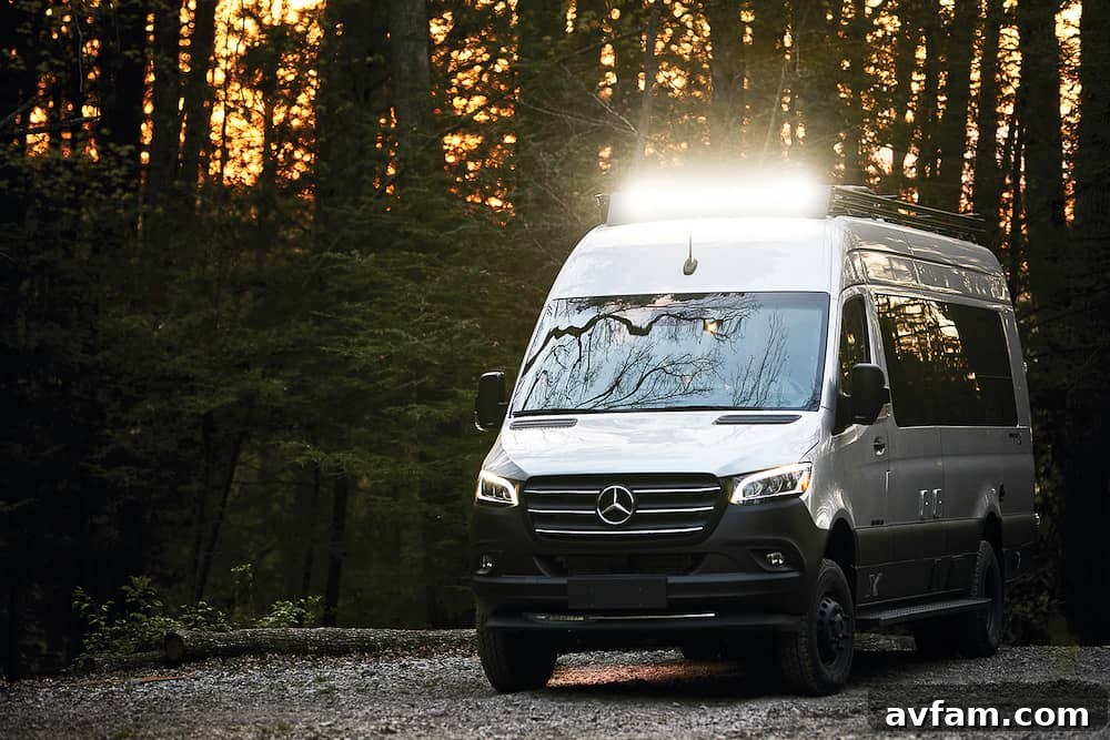 Airstream Interstate 24X wheel and all-terrain tire.