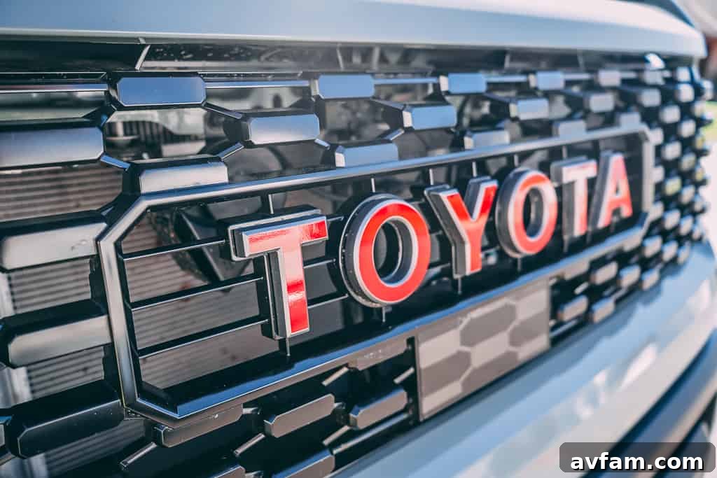 2021 Toyota Tundra TRD Pro badge on the side of the truck bed