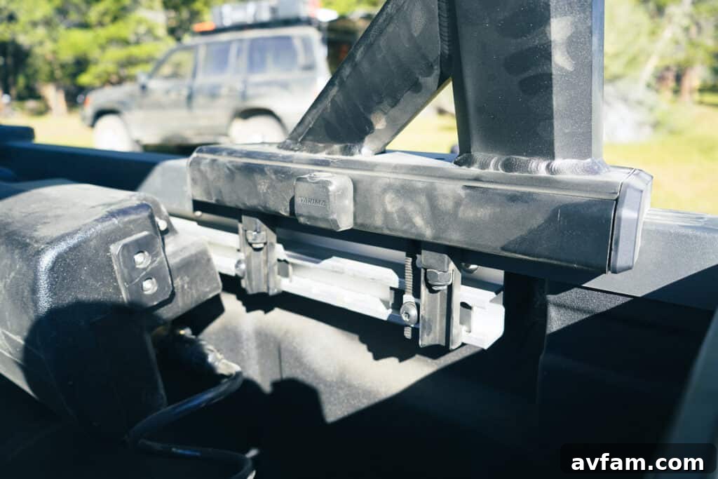 Yakima Overhaul HD System integrated with a truck bed, showcasing its secure fit