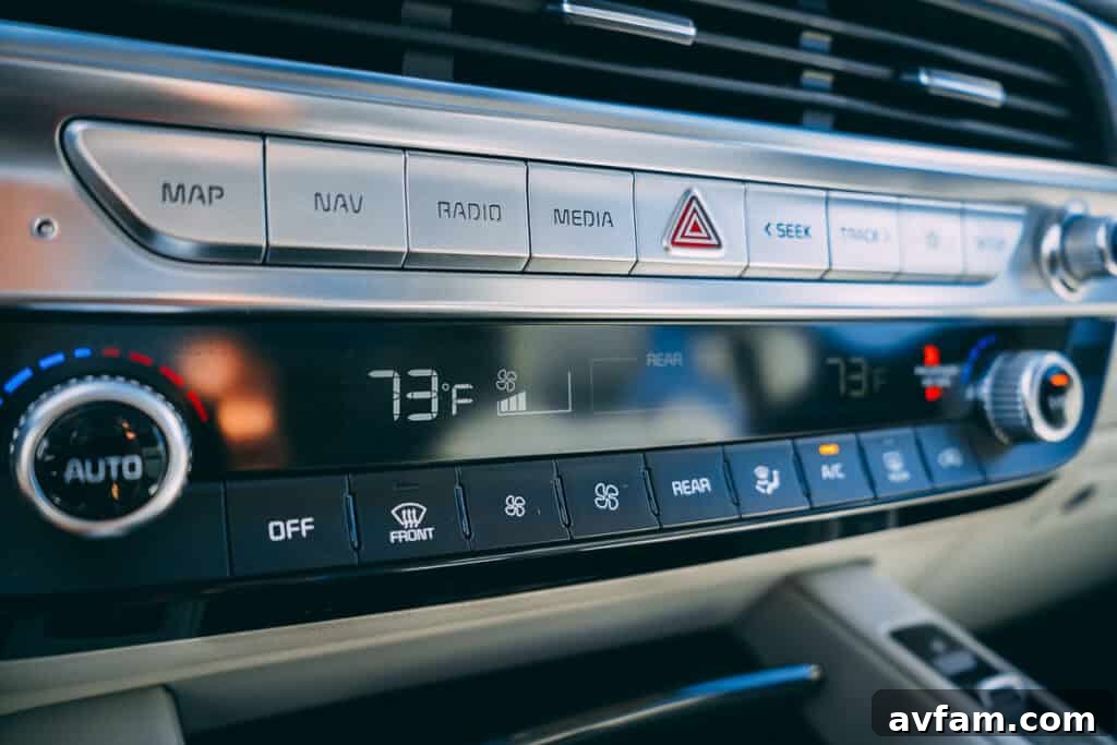 Kia Telluride passenger side climate vent