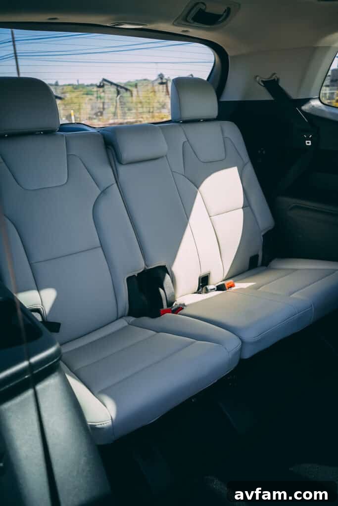 Kia Telluride second-row seating detail