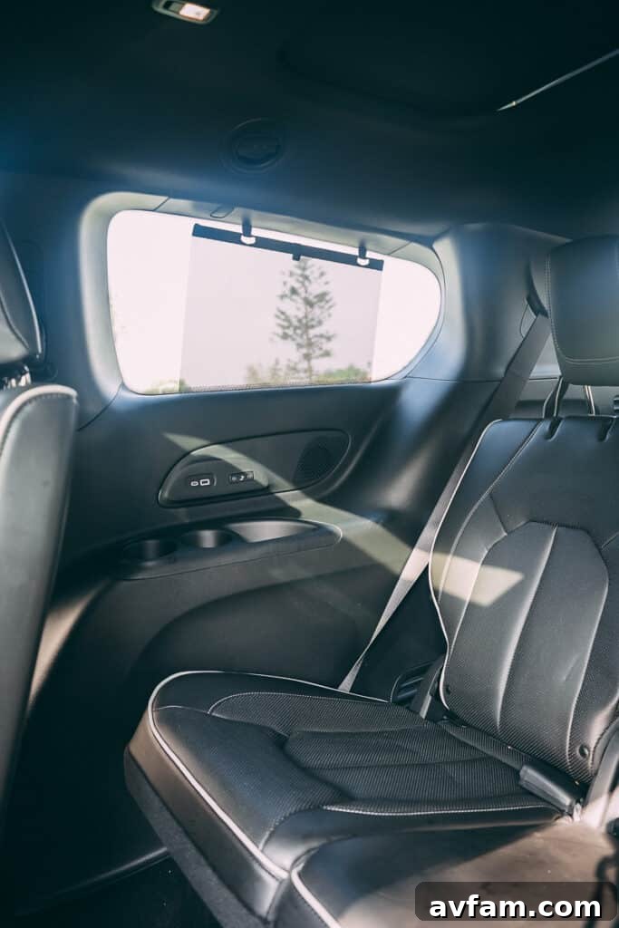 The Pacifica's intuitive gear selector and additional storage compartments.