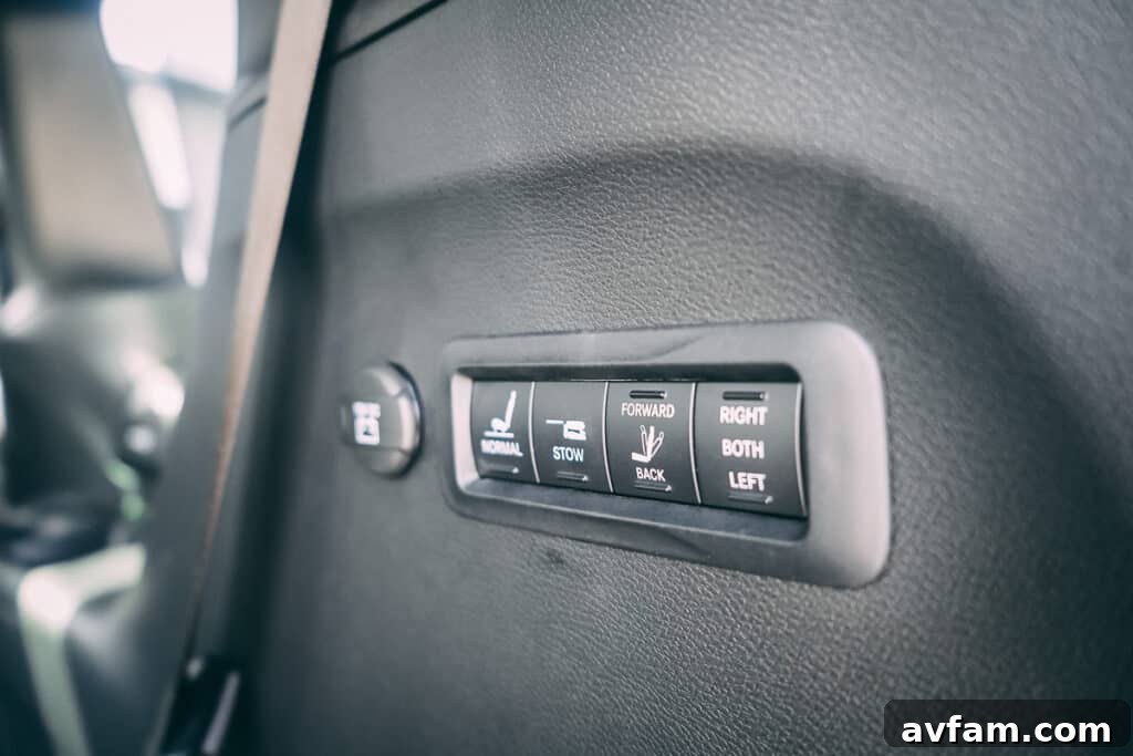 A wide shot of the Pacifica's sophisticated dashboard and multimedia system.