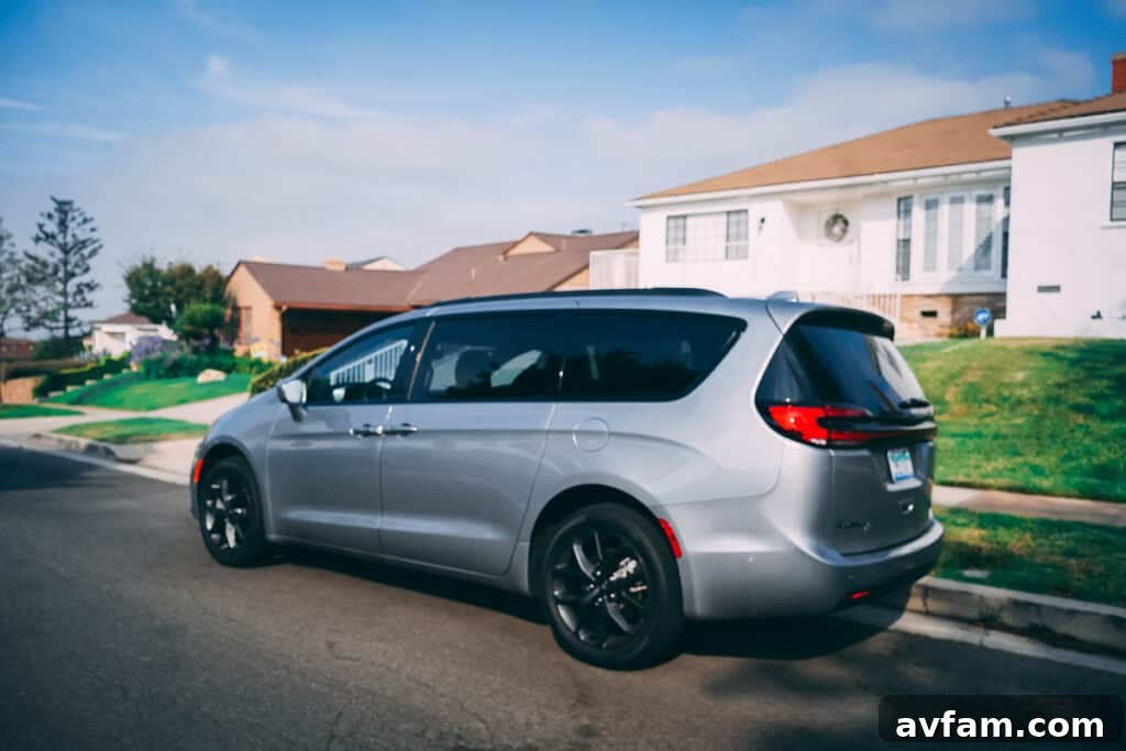 The Pacifica's robust exhaust system and undercarriage.