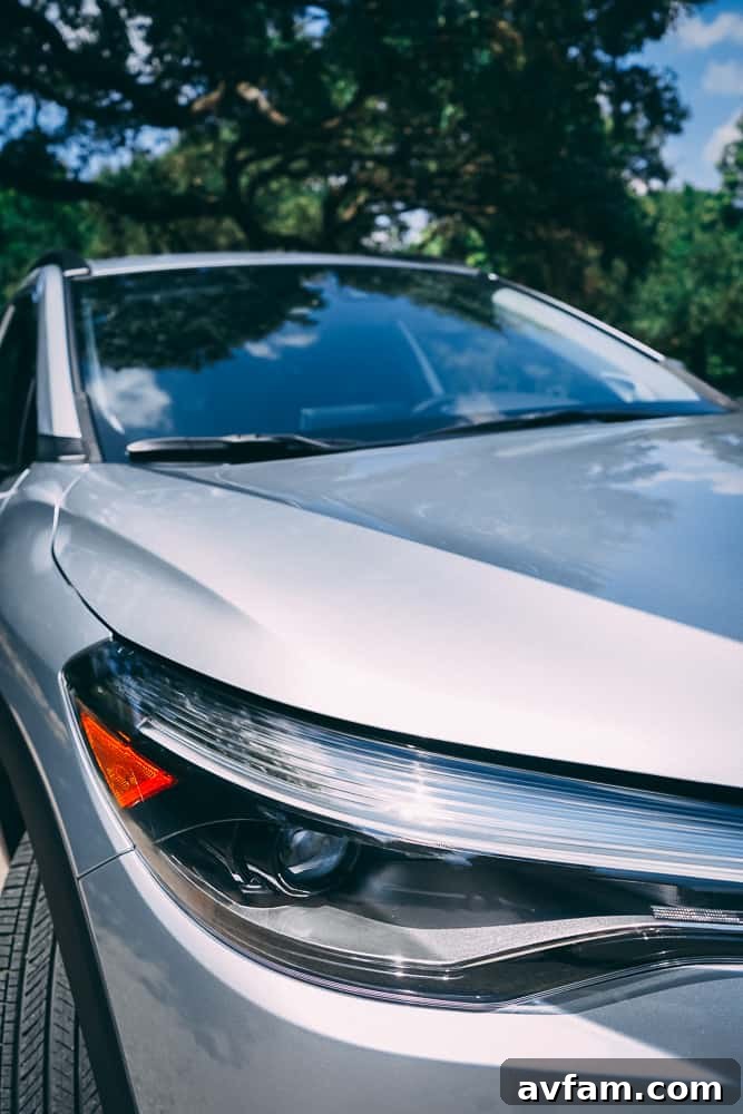 Front view of the 2022 Toyota Corolla Cross in a dynamic pose.