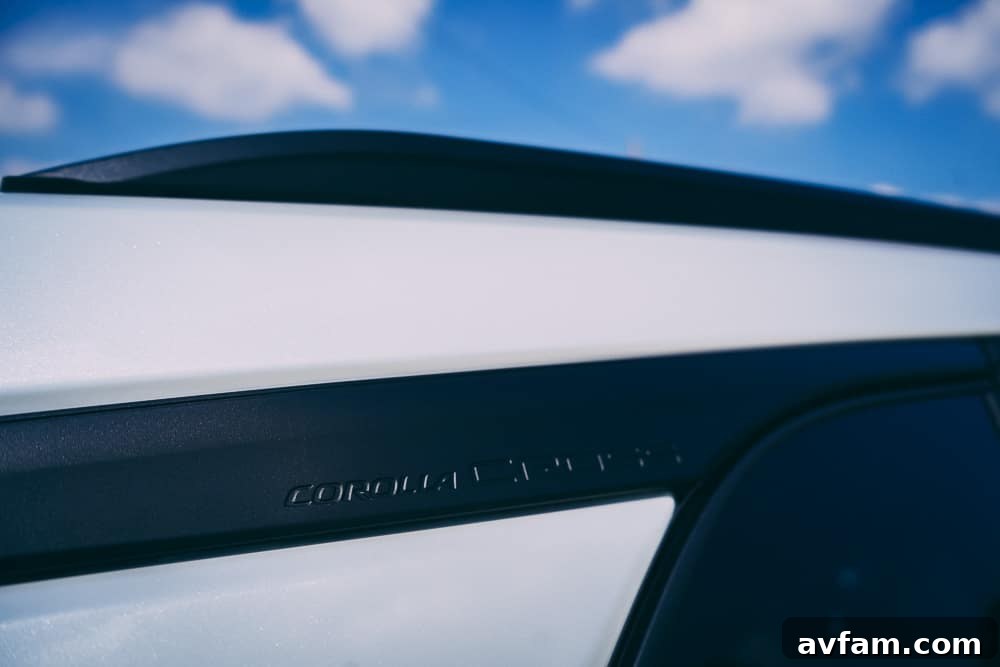 Interior shot of the speedometer and digital display in the 2022 Toyota Corolla Cross.