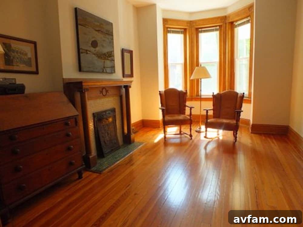 Richmond Restoration: A Historic House Reborn 17 Before renovation: Dim front parlor without ceiling lights in a historic Richmond VA home