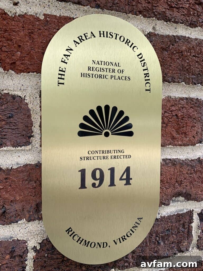 Richmond Restoration: A Historic House Reborn 6 New historic marker plaque with a fan design for Richmond's Fan District