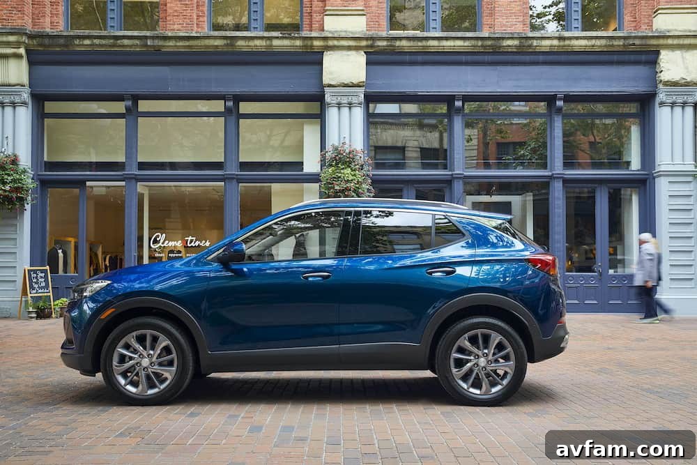 Buick Encore GX exterior Buick Encore GX, a sophisticated compact SUV