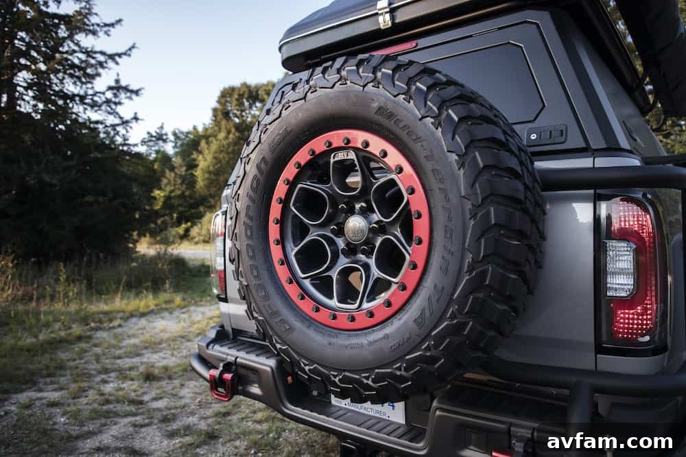 GMC Canyon AT4 Overland Concept's driver's side with integrated storage solutions