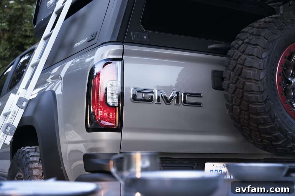 Close-up of the Multimatic DSSV dampers on the GMC Canyon AT4 Overland Concept