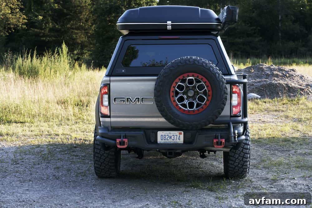 GMC Canyon AT4 Overland Concept with camp kitchen deployed