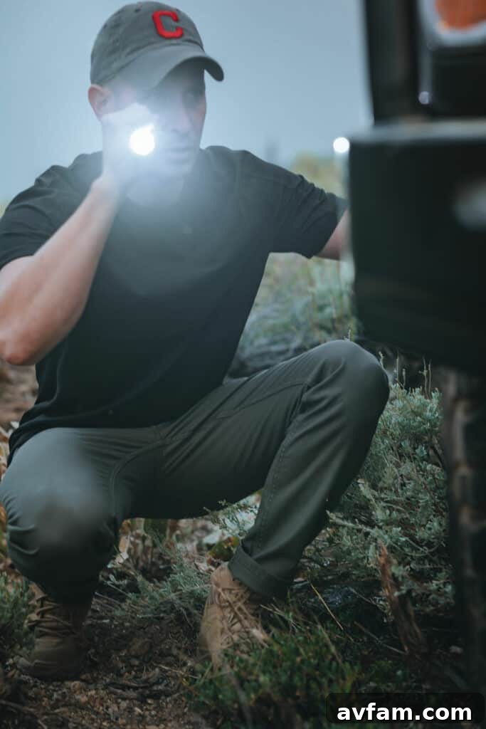 Tactical Gear in Action: Morgan West Morgan West wearing 5.11 Tactical gear, looking focused