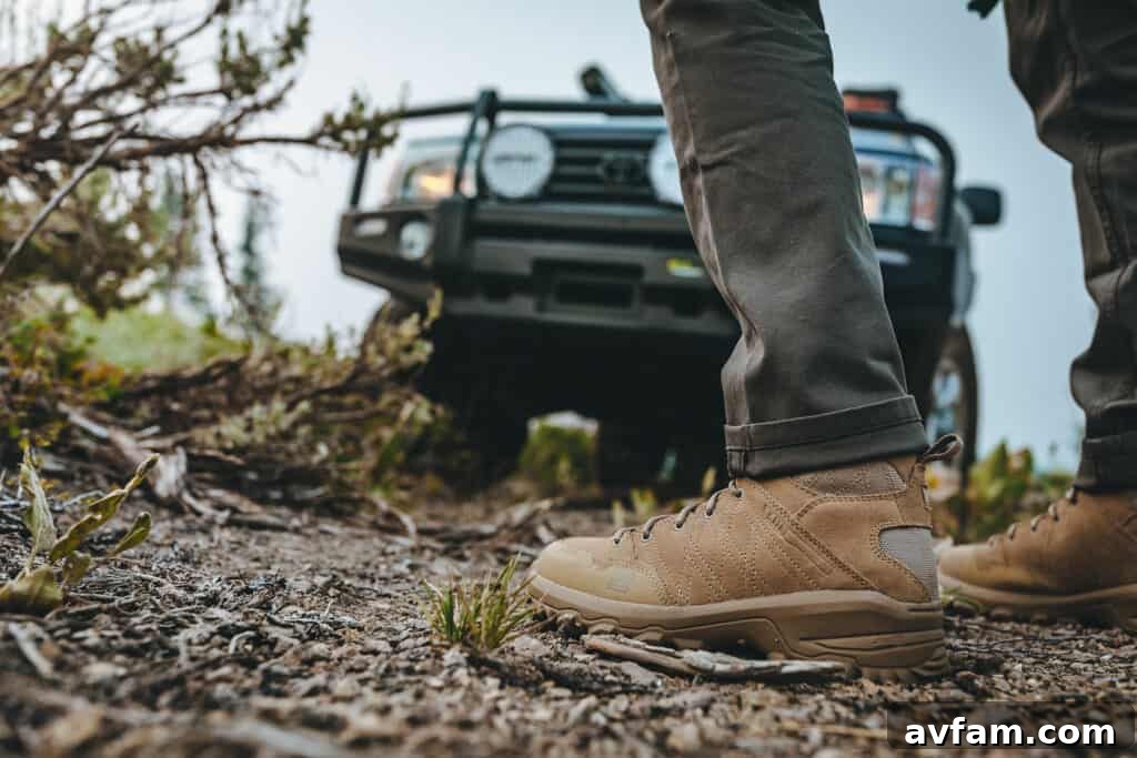 Cable Hiker Tactical Boot: Durable Sole and Toe Close-up of the sole and toe protection of 5.11 Tactical Cable Hiker Boots
