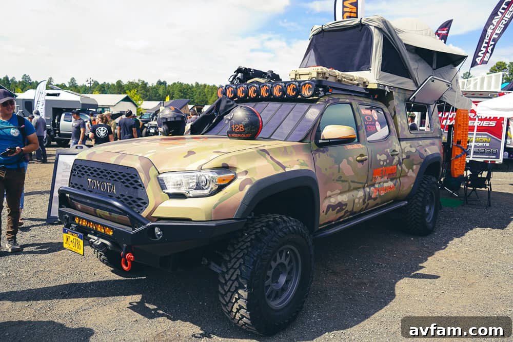 Cutting-Edge Overlanding Gear Diverse overland vehicles showcasing expedition setups at Expo West