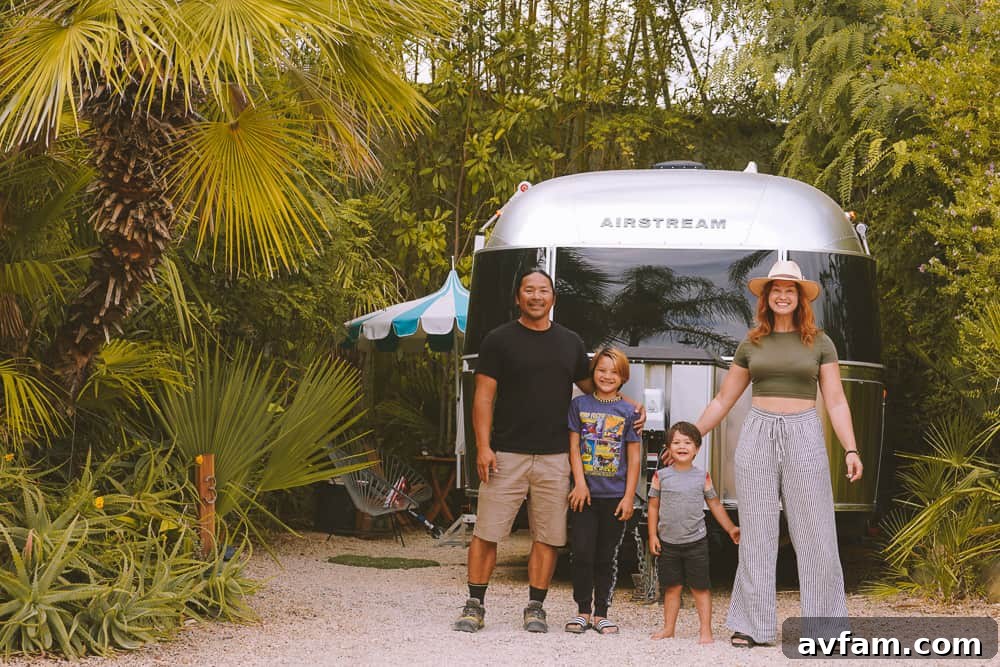 Another perspective of the Airstream's interior, showing thoughtful design and amenities.