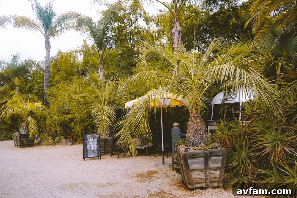 A view of the Airstream park at Caravan Outpost, highlighting the serene and well-maintained grounds.