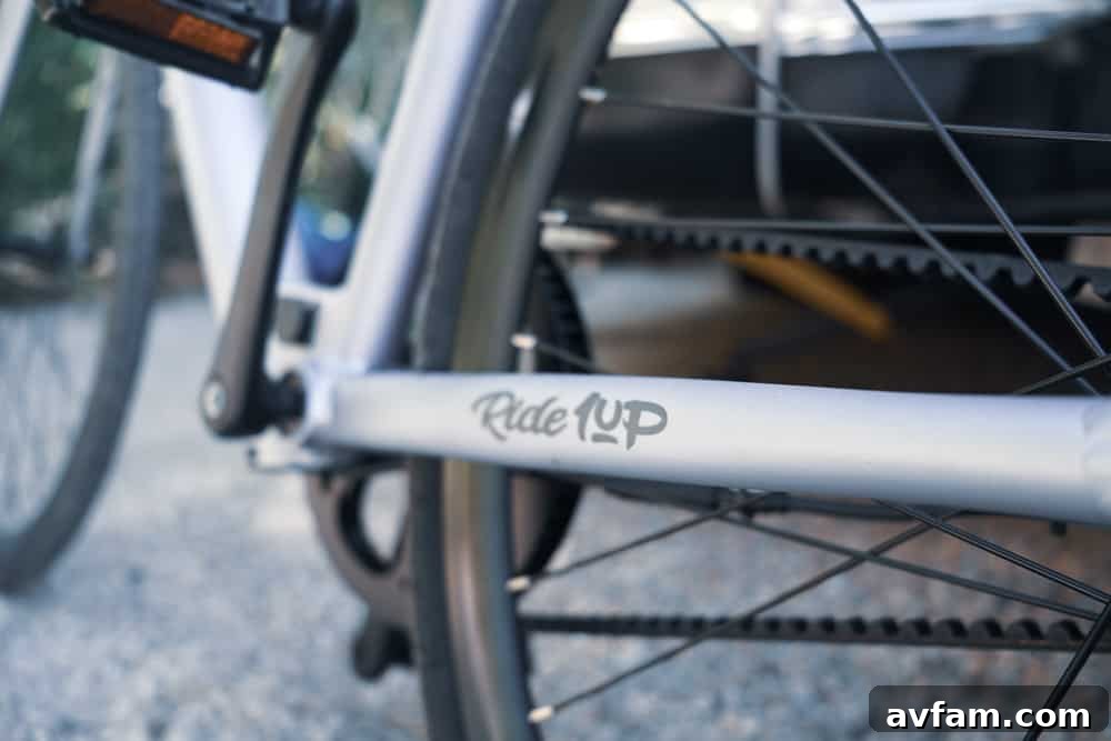 Ride1Up Roadster V2 in a park setting, ready for adventure