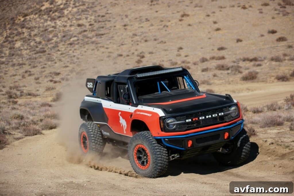Ford Bronco DR: Conquer Baja Dreams 16 Close-up of the Bronco DR's custom exhaust system