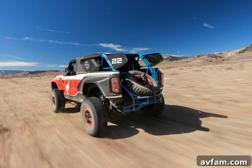 Ford Bronco DR: Conquer Baja Dreams 19 Co-driver's side of the Ford Bronco DR interior with navigation equipment