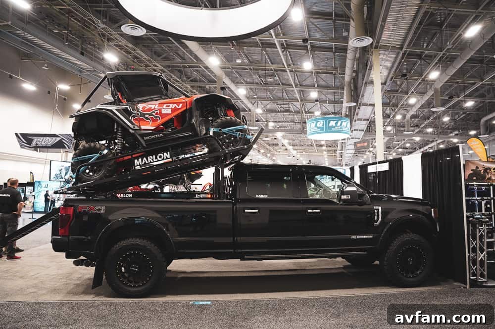 A pristine classic pickup truck, restored and tastefully customized with a modern touch.