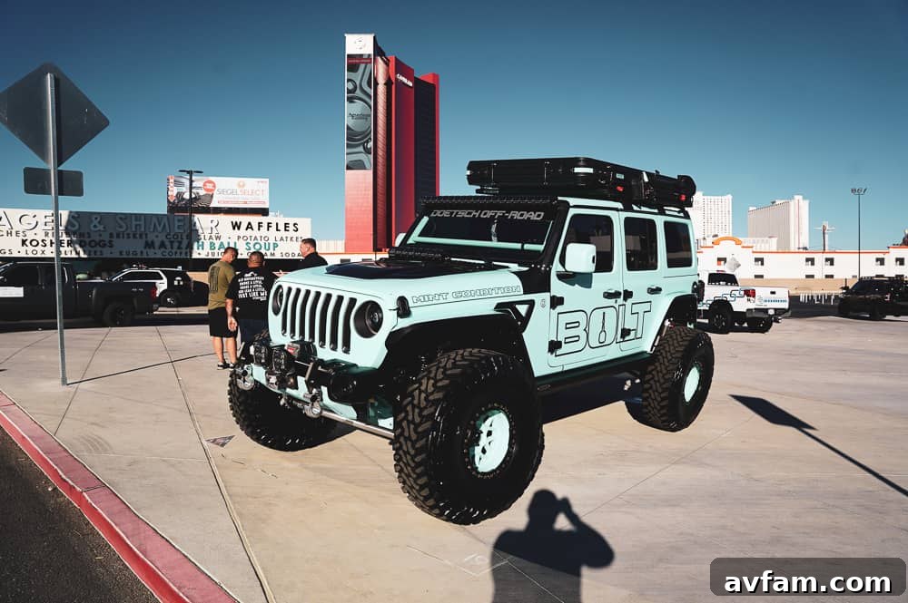 A classic muscle car with a modern performance engine, showcasing the blend of old and new at SEMA.