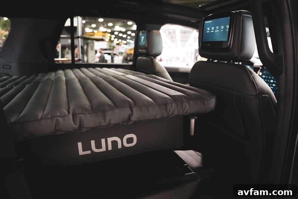 An innovative off-road utility vehicle with modular storage solutions and a rugged expedition build.