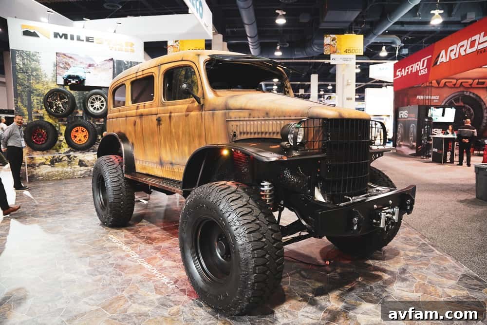 An innovative off-road utility vehicle with modular storage solutions and a rugged expedition build.