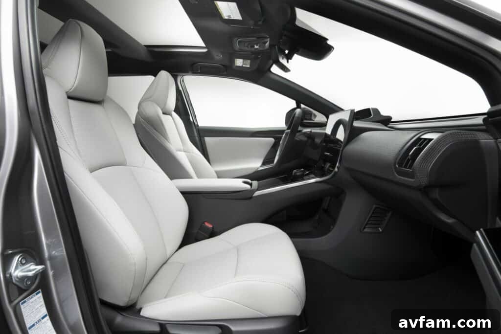 Toyota bZ4X charging port or battery access detail
